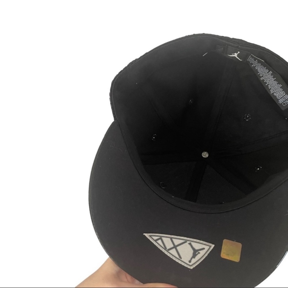 RARE JORDAN Retro OG Jumpman Fitted Hat 1985 2008 Black 7-5/8 - Picture 8 of 9